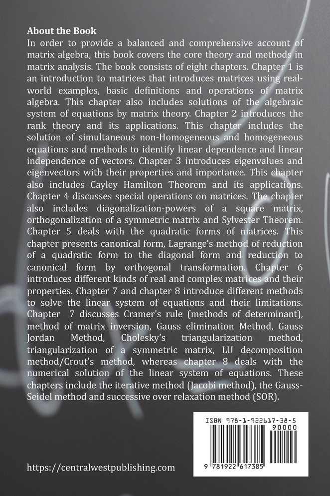 A Textbook of Matrix Algebra