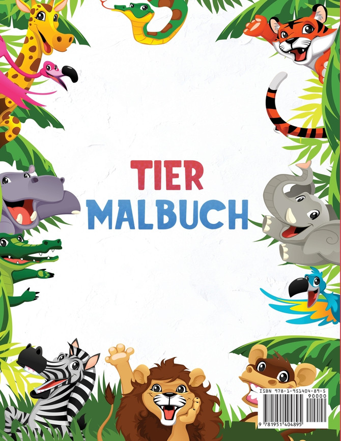 Tier Malbuch für Kinder