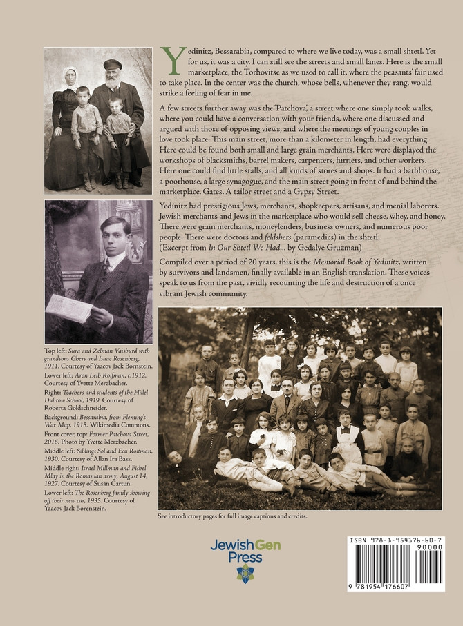 Yad l'Yedinitz; memorial book for the Jewish community of Yedintzi, Bessarabia