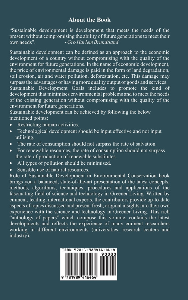 Role of  Sustainable Development in Environmental Conservation