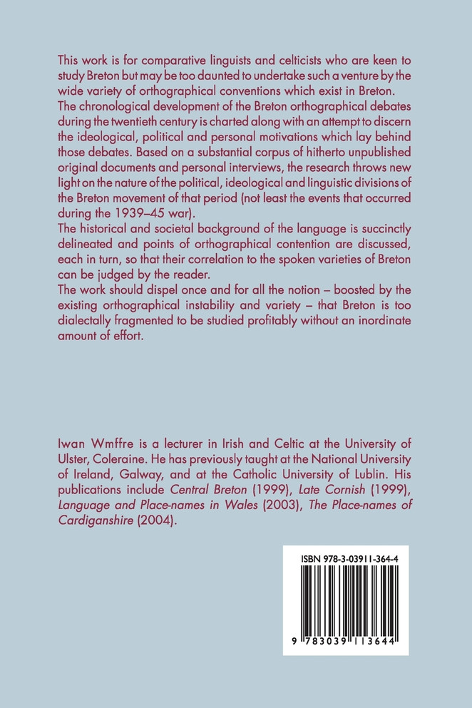 Breton Orthographies and Dialects - Vol. 1