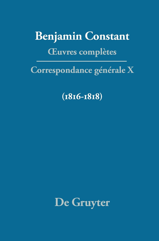 Correspondance générale 1816-1818