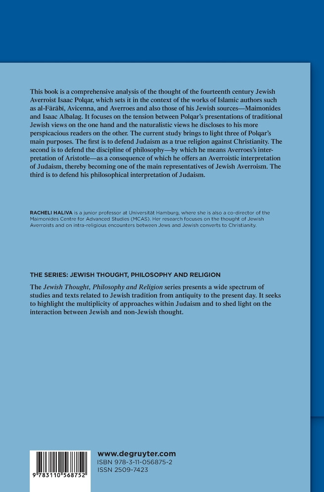 Isaac Polqar-A Jewish Philosopher or a Philosopher and a Jew?
