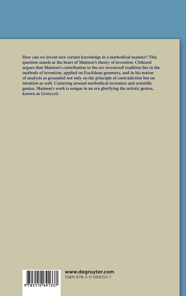 Salomon Maimon's Theory of Invention