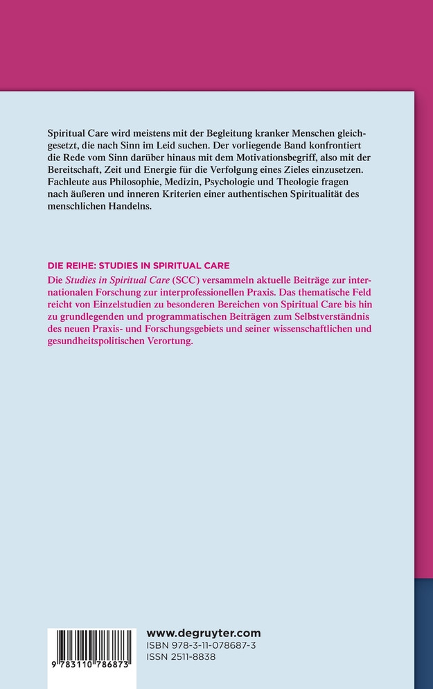 Motivation, Sinn und Spiritual Care