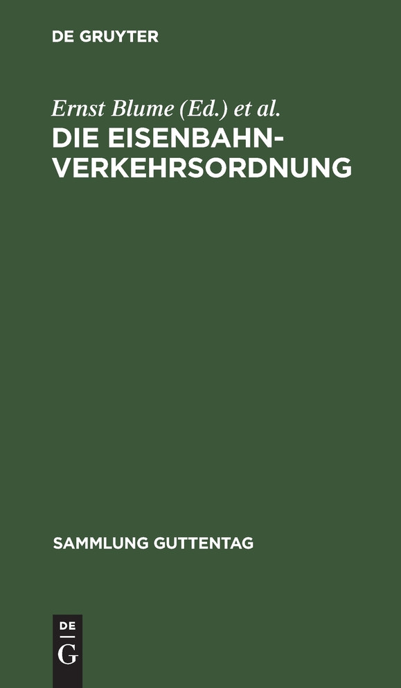 Die Eisenbahn-Verkehrsordnung