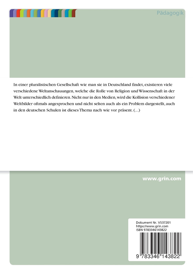 Thematisierung von Szientismus und Kreationismus in Schulbüchern für den Religionsunterricht