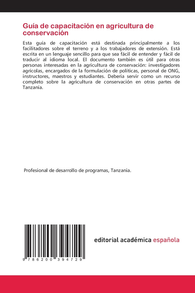 Guía de capacitación en agricultura de conservación