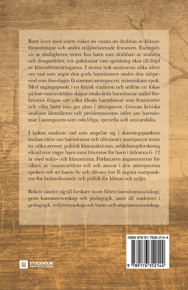 Barndomar i antropocen
