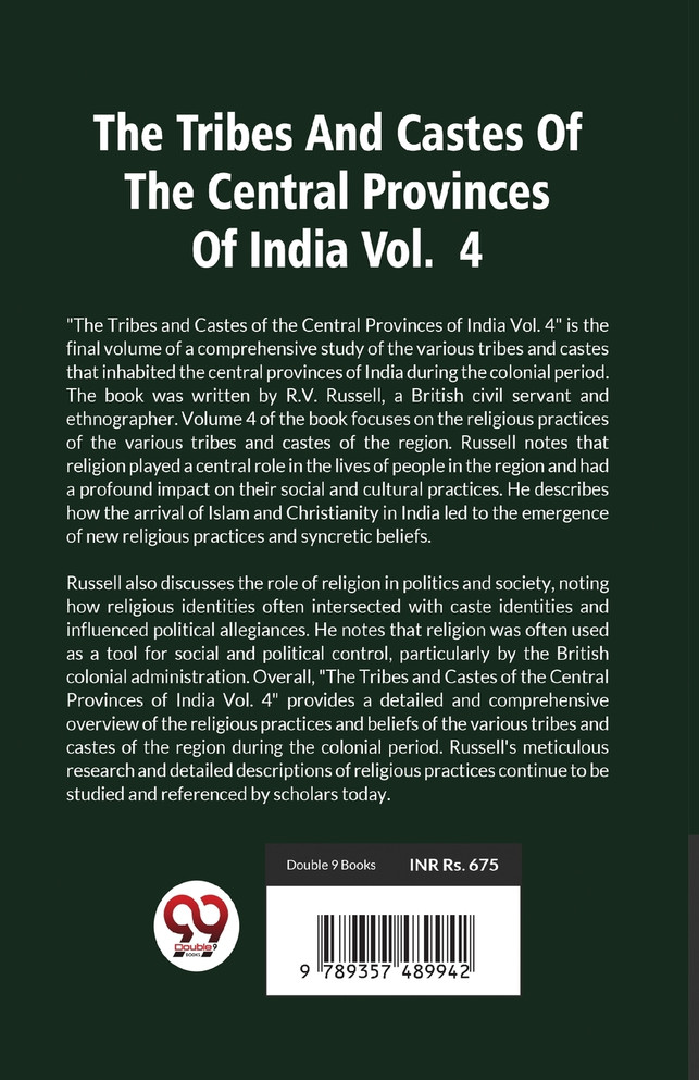 The Tribes And Castes Of The Central Provinces Of India Vol. 4