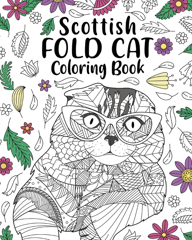 Scottish Fold Cat Coloring Book