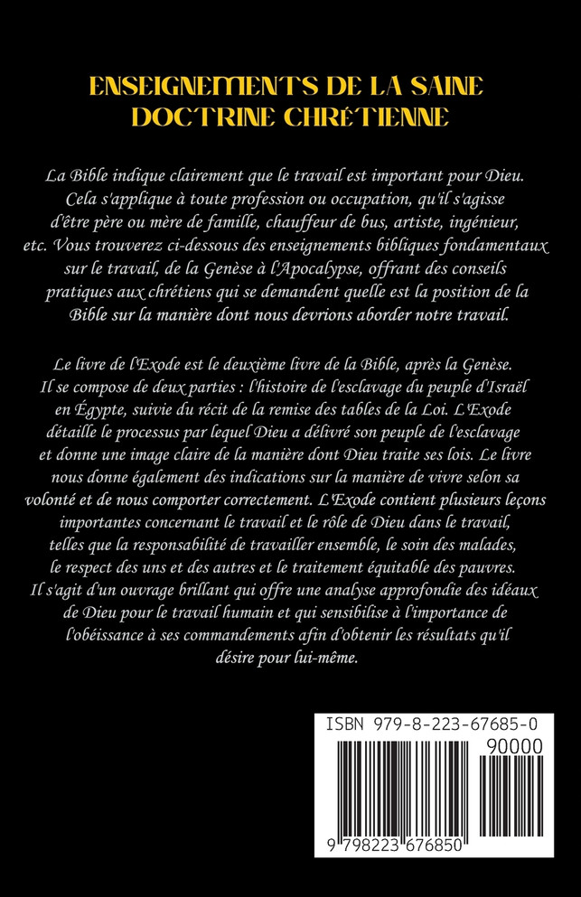 Analyse de L'enseignement du Travail dans l'Exode