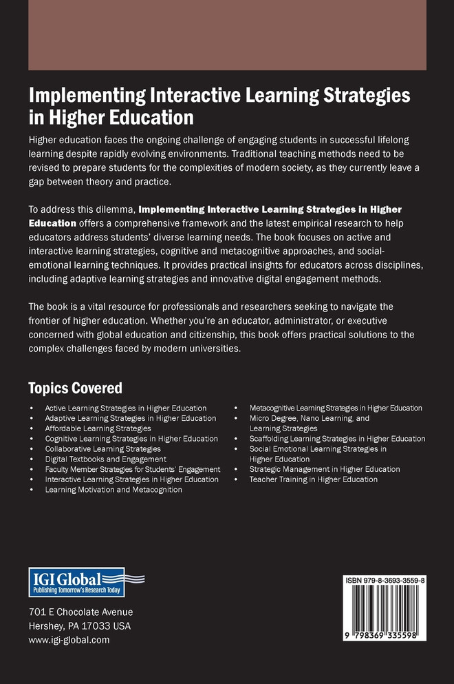 Implementing Interactive Learning Strategies in Higher Education
