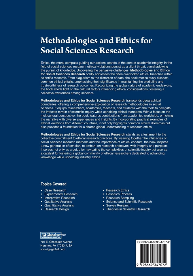 Methodologies and Ethics for Social Sciences Research