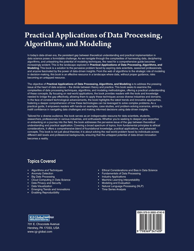 Practical Applications of Data Processing, Algorithms, and Modeling
