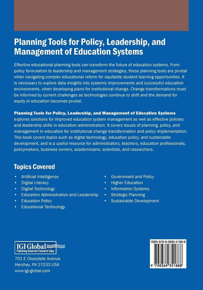 Planning Tools for Policy, Leadership, and Management of Education Systems