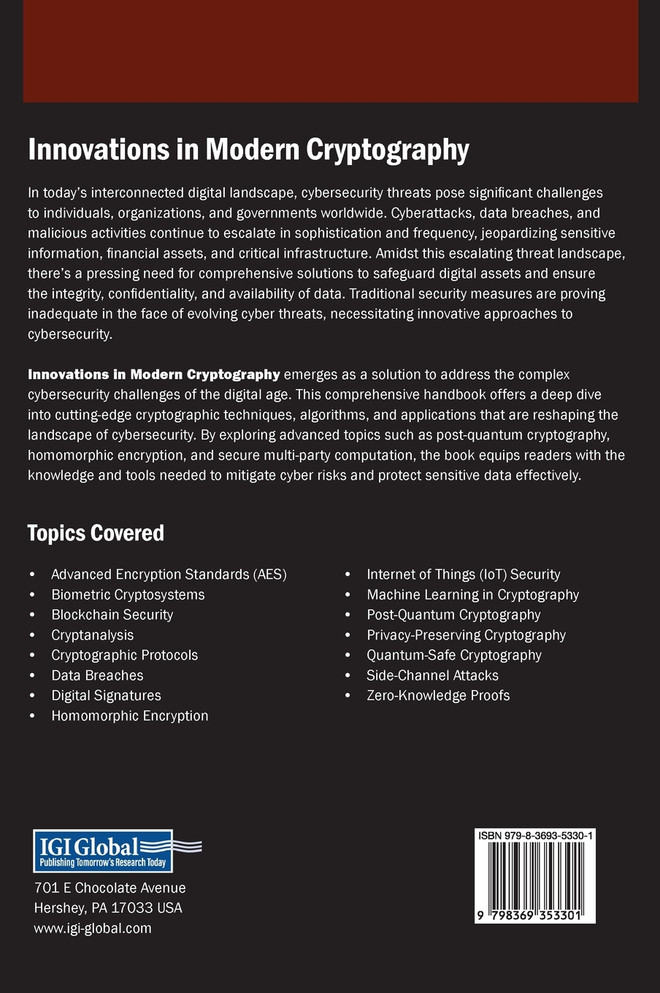 Innovations in Modern Cryptography