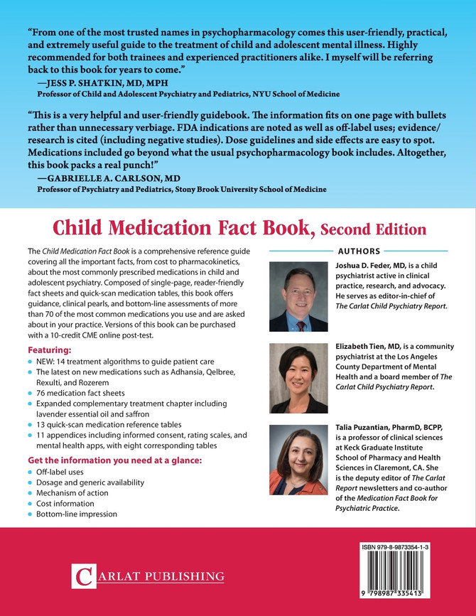 Child Medication Fact Book for Psychiatric Practice, Second Edition