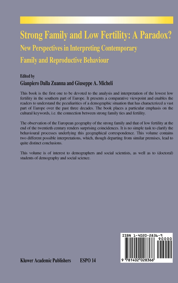 Strong family and low fertility