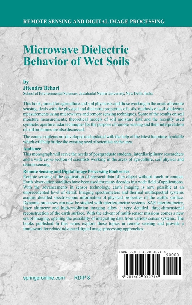 Microwave Dielectric Behaviour of Wet Soils