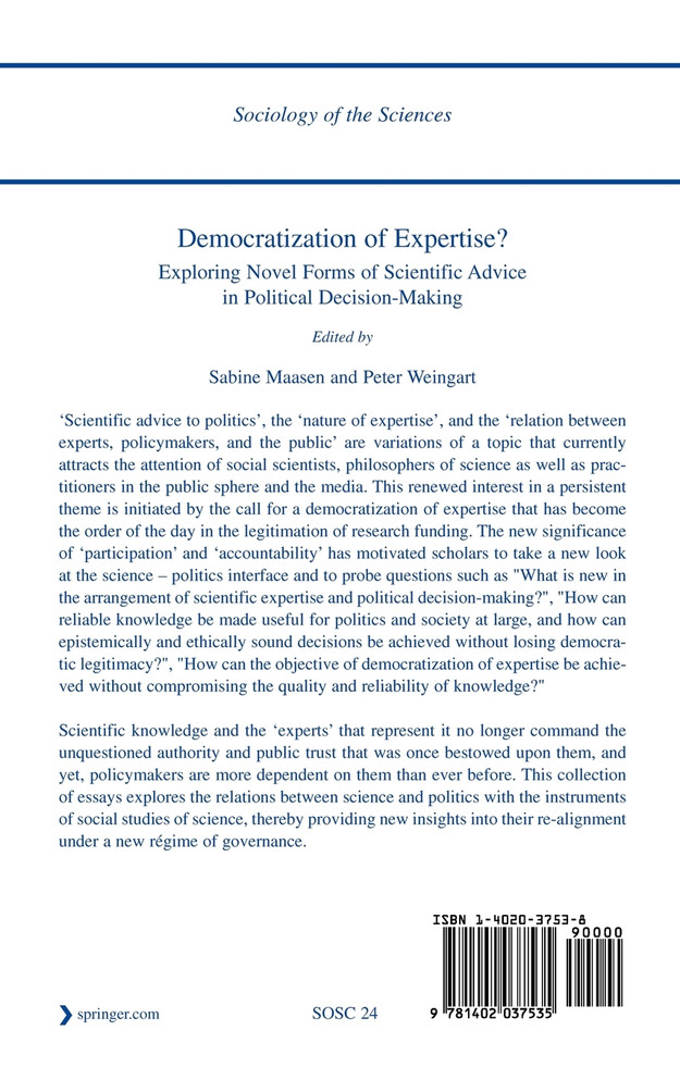 Democratization of Expertise?