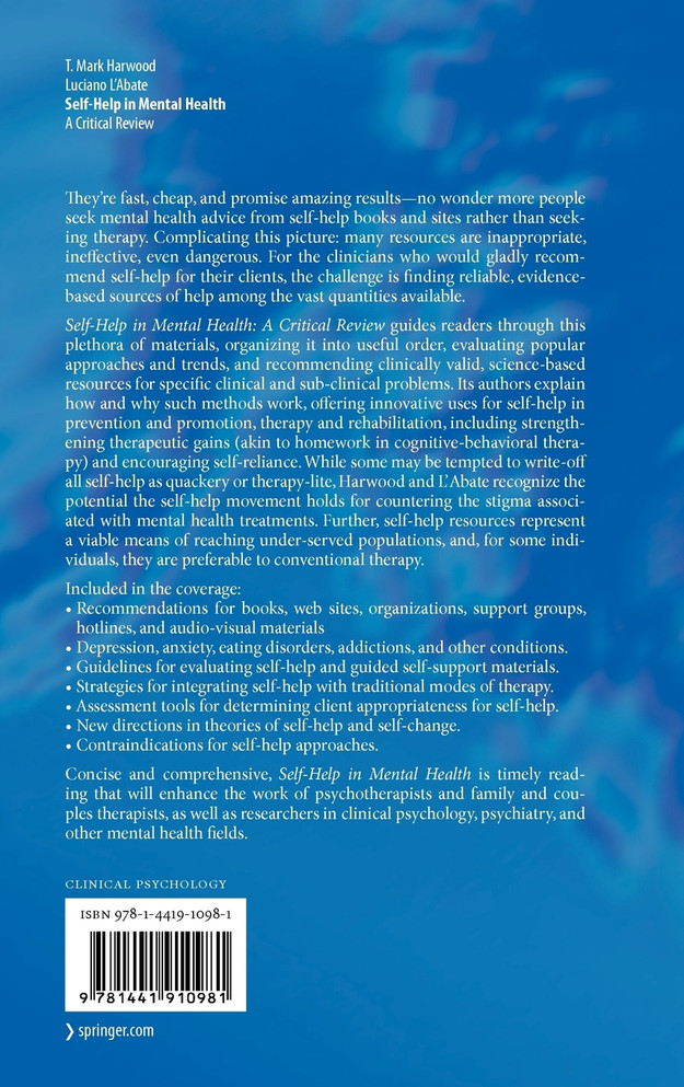 Self-Help in Mental Health