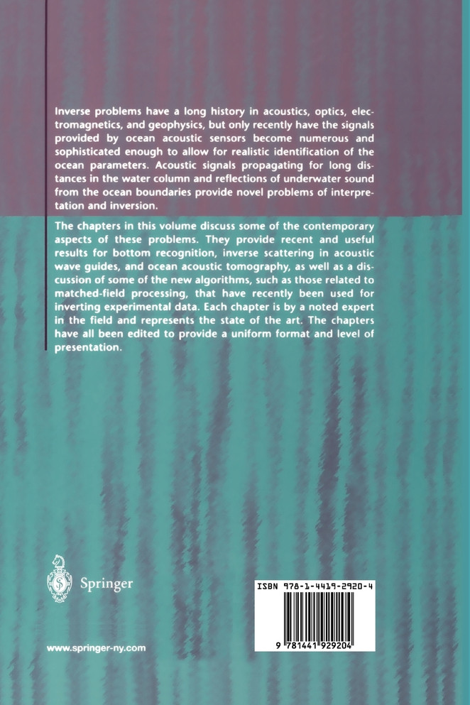 Inverse Problems in Underwater Acoustics