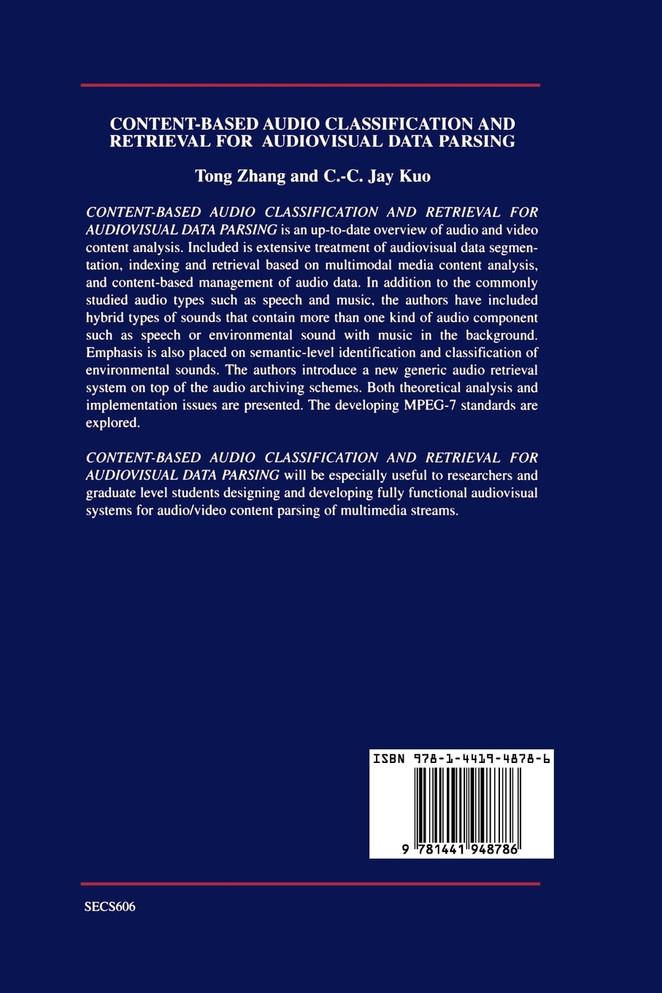 Content-Based Audio Classification and Retrieval for Audiovisual Data Parsing