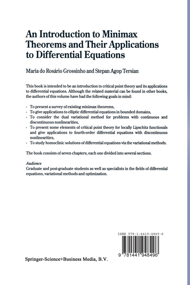 An Introduction to Minimax Theorems and Their Applications to Differential Equations