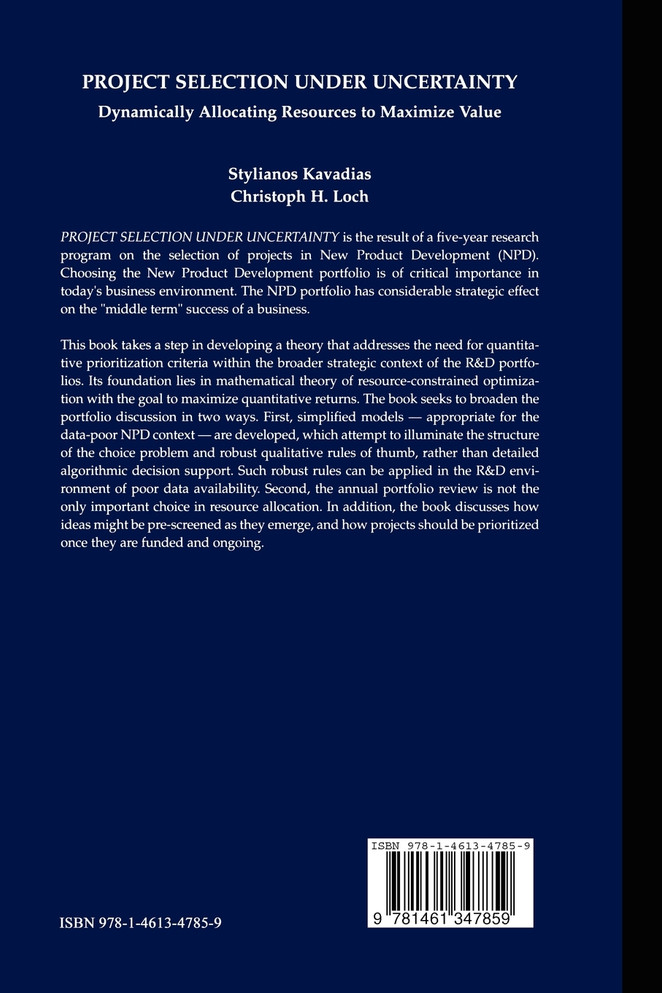 Project Selection Under Uncertainty