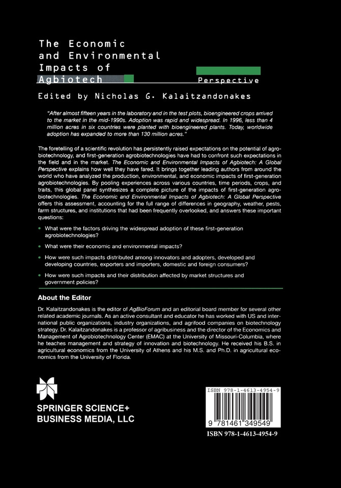 The Economic and Environmental Impacts of Agbiotech