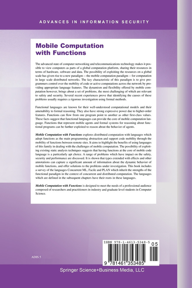 Mobile Computation with Functions