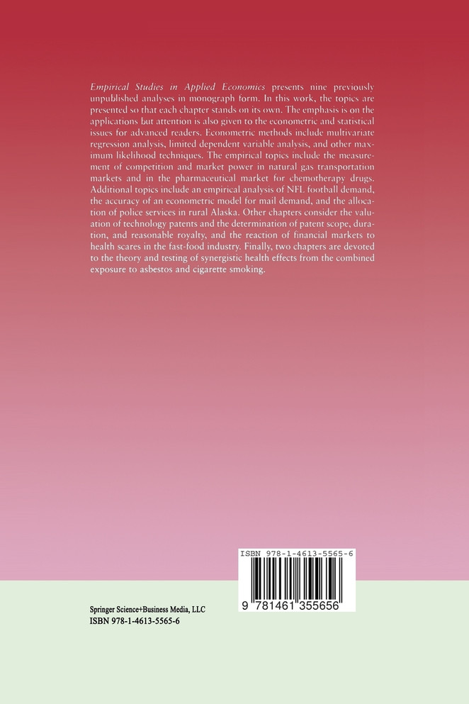 Empirical Studies in Applied Economics