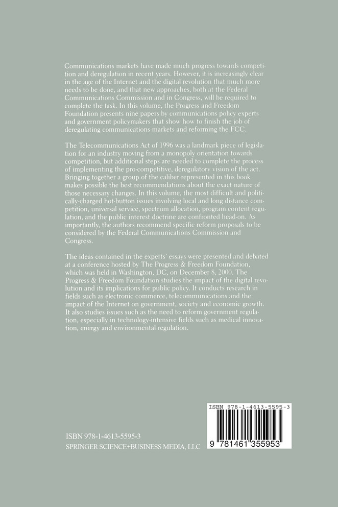 Communications Deregulation and FCC Reform