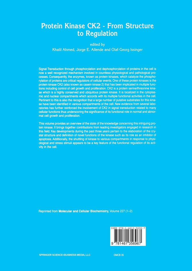 Protein Kinase CK2 - From Structure to Regulation