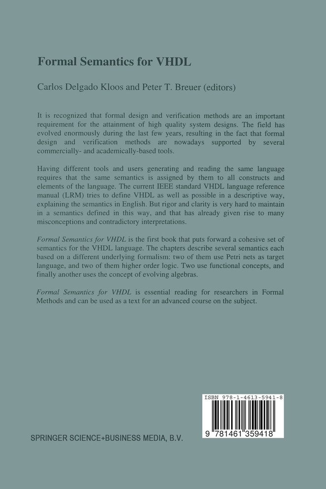 Formal Semantics for VHDL