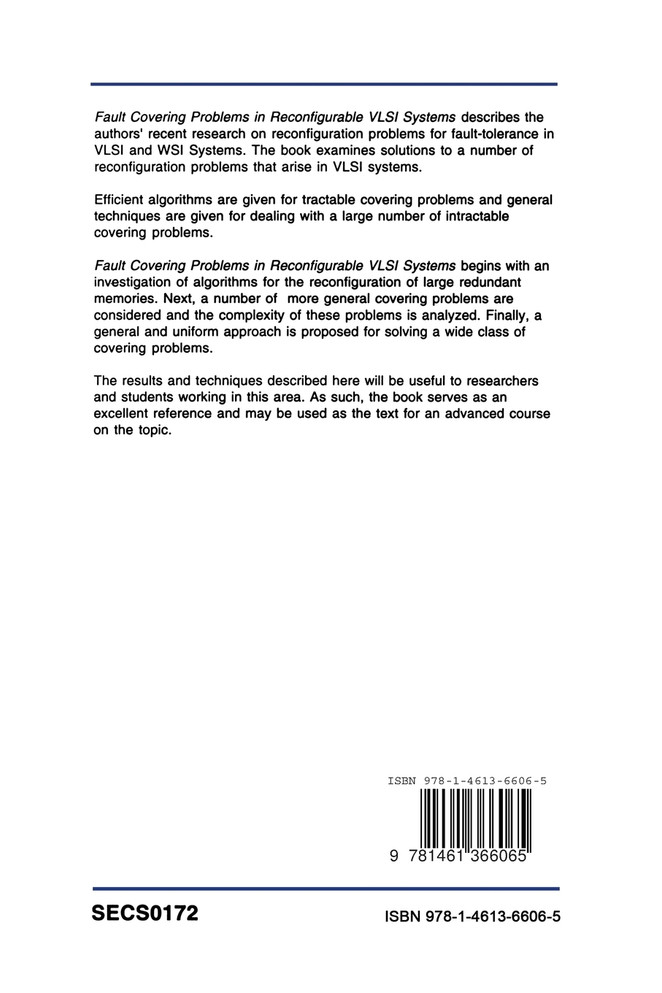 Fault Covering Problems in Reconfigurable VLSI Systems