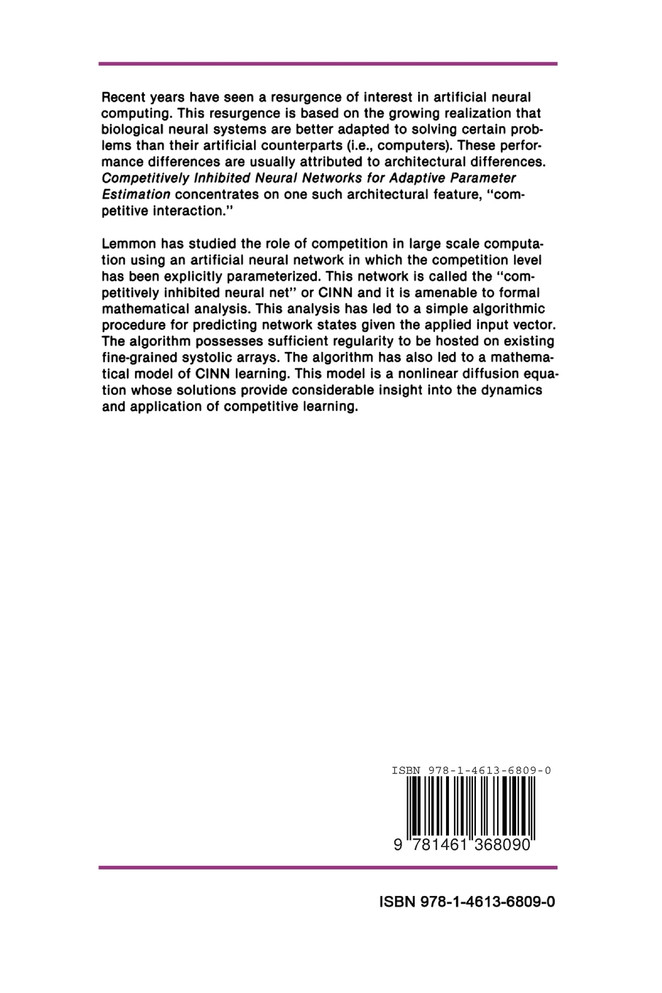 Competitively Inhibited Neural Networks for Adaptive Parameter Estimation