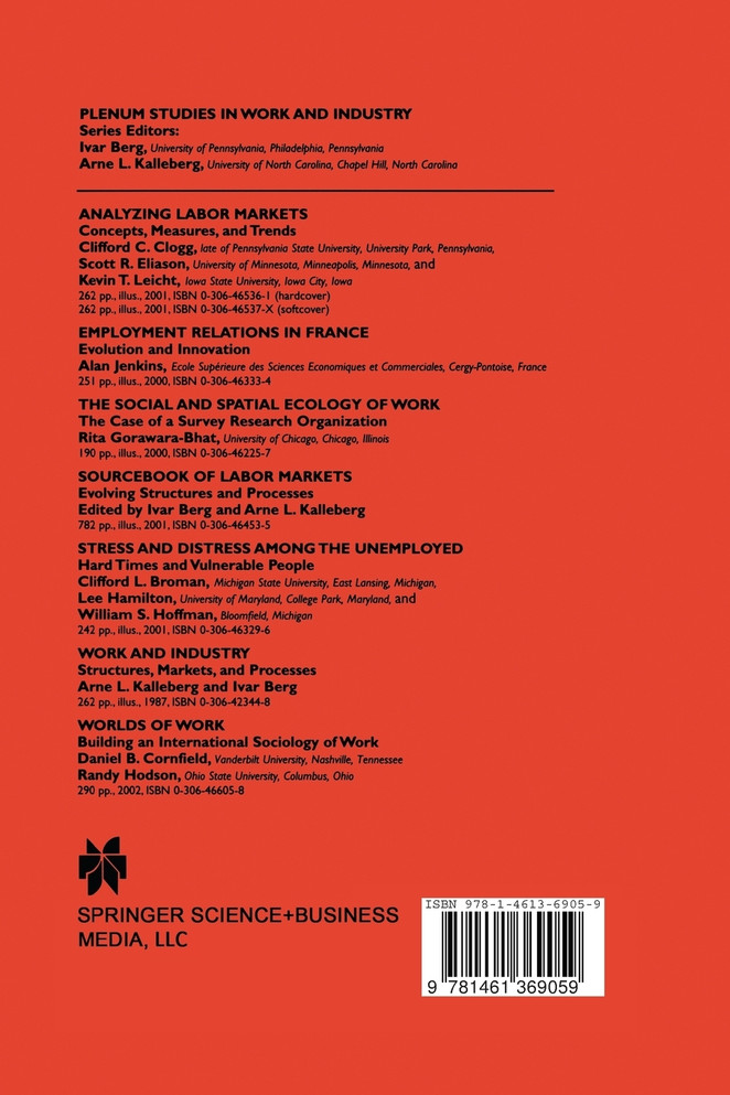 Stress and Distress among the Unemployed