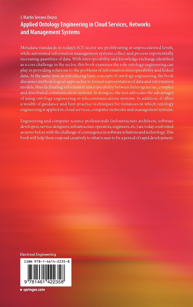Applied Ontology Engineering in Cloud Services, Networks and Management Systems