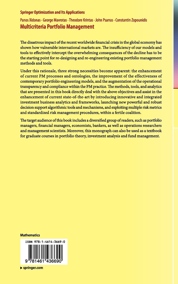 Multicriteria Portfolio Management