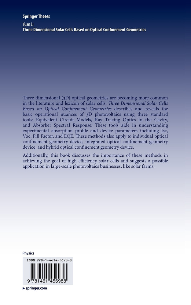 Three Dimensional Solar Cells Based on Optical Confinement Geometries