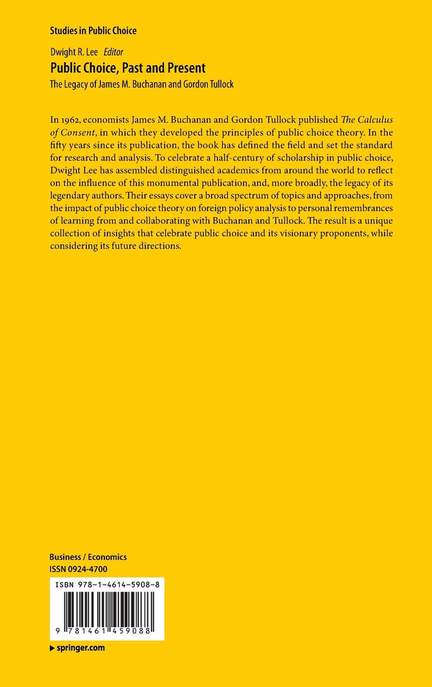 Public Choice, Past and Present