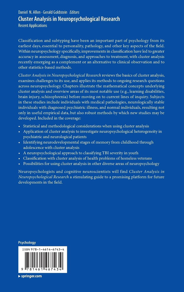 Cluster Analysis in Neuropsychological Research