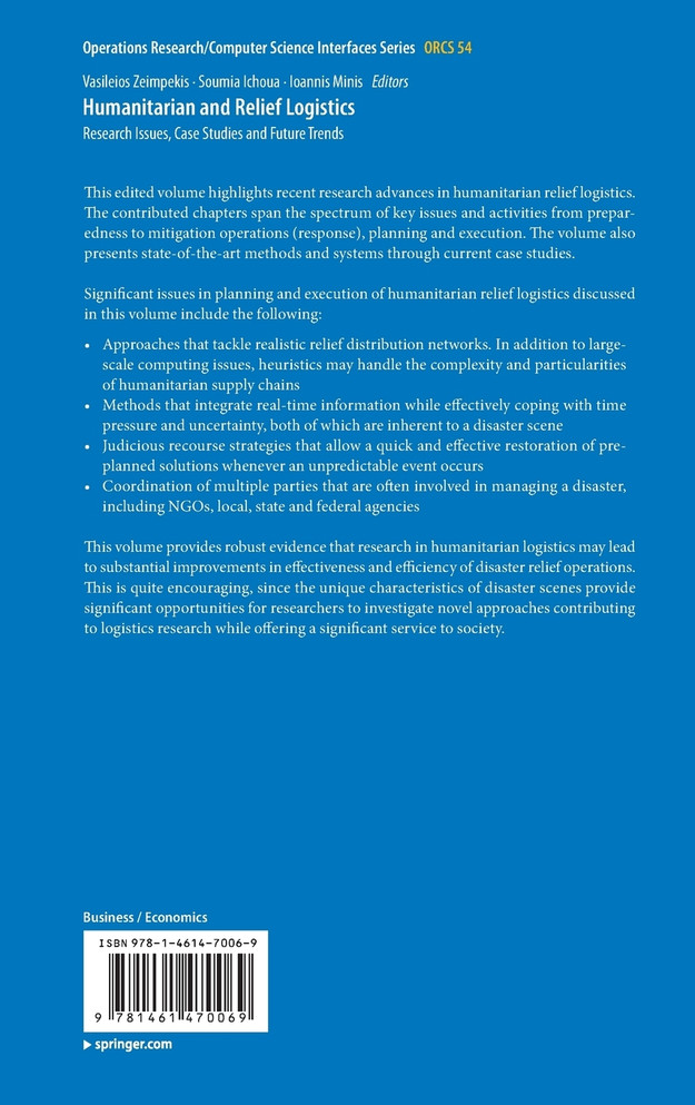 Humanitarian and Relief Logistics