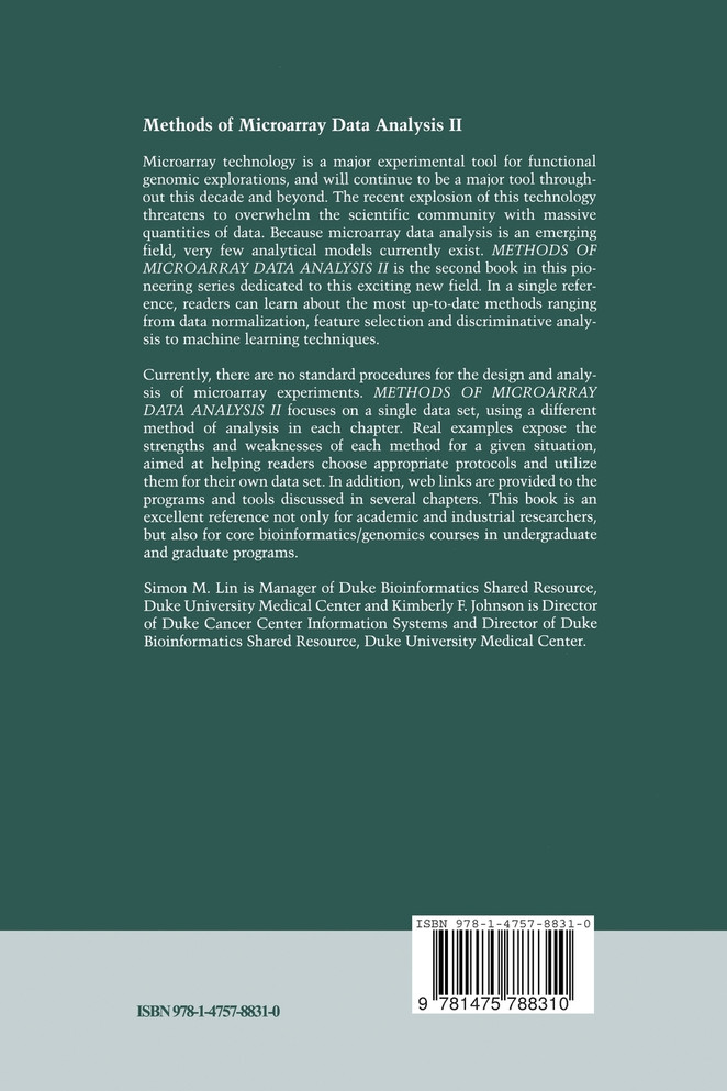 Methods of Microarray Data Analysis II