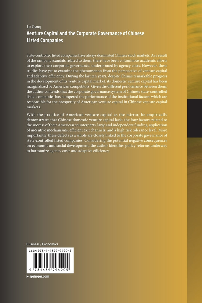 Venture Capital and the Corporate Governance of Chinese Listed Companies Venture Capital and the Corporate Governance of Chinese Listed Companies
