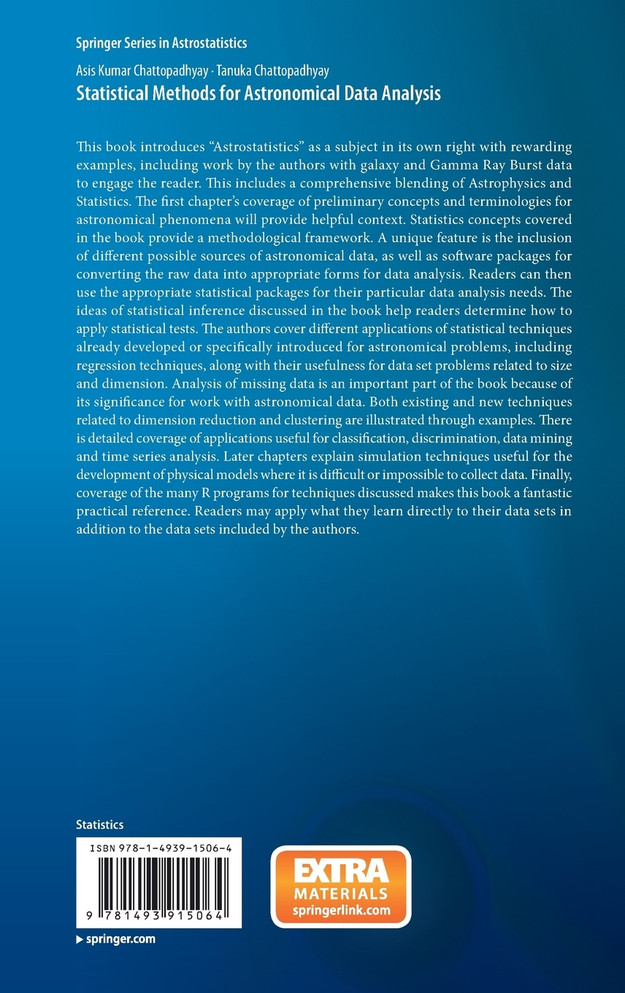 Statistical Methods for Astronomical Data Analysis