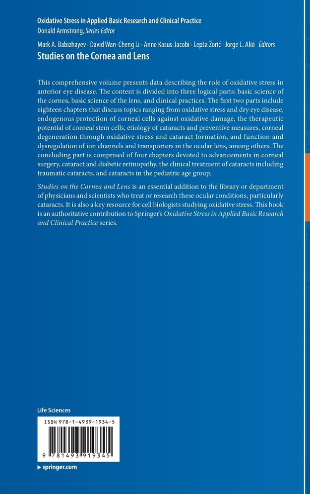 Studies on the Cornea and Lens