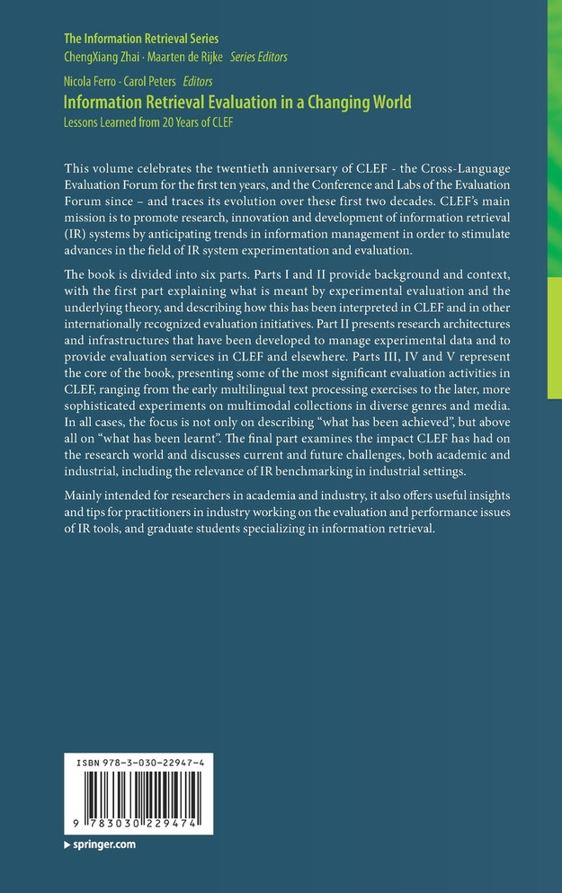Information Retrieval Evaluation in a Changing World